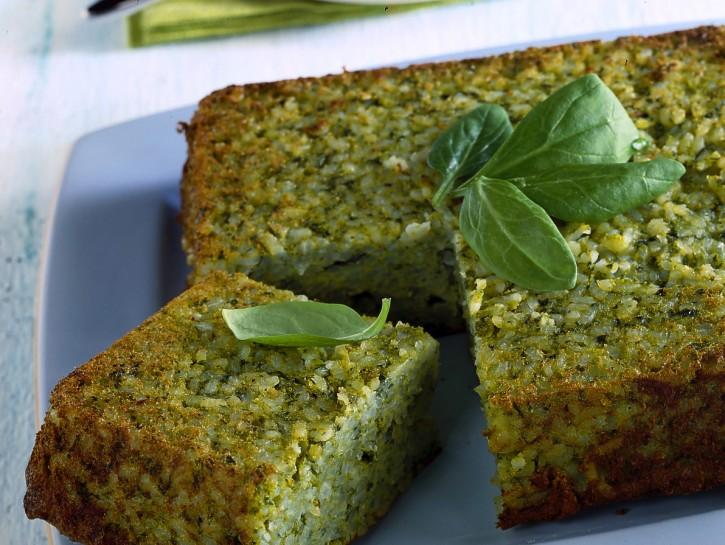 Torta di riso con uova e spinaci 725x545